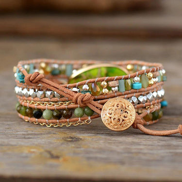 Vitality Mind Green Jasper Wrap Bracelet-Your Soul Place